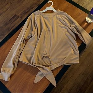 Camel Long Sleeve Top